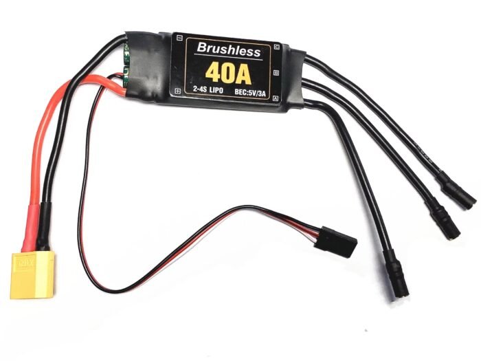 40A 2-4S Brushless ESC with 5V/3A BEC for RC Airplane & Multicopter