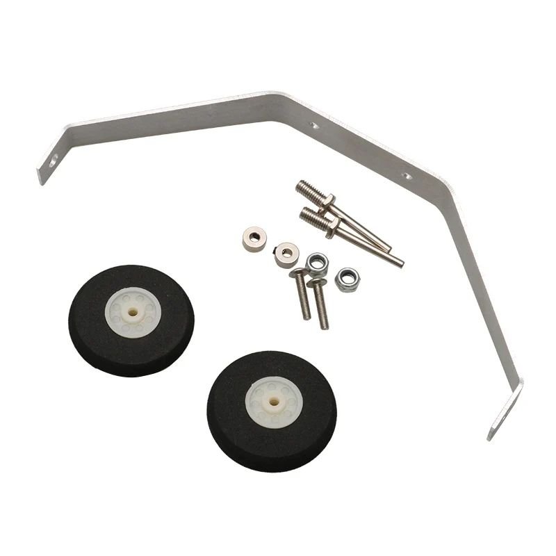 Aluminum Landing Gear with Sponge Wheels for RC Airplane - Image 2