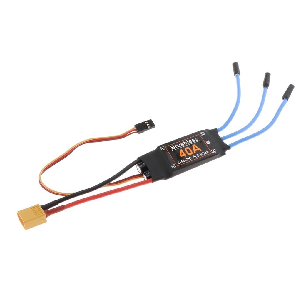 40A 2-4S Brushless ESC with 5V/3A BEC for RC Airplane & Multicopter - Image 2
