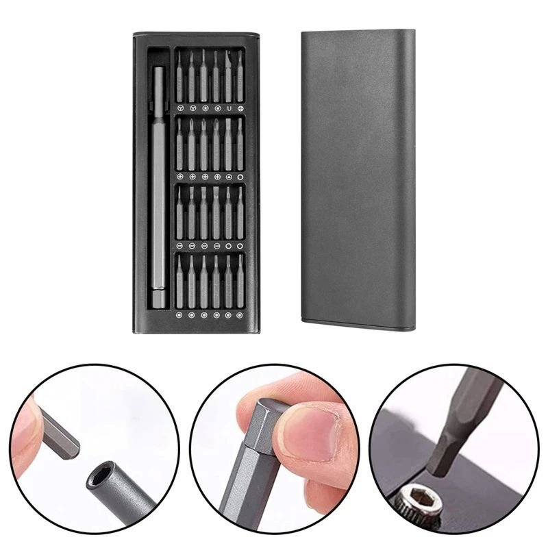 24 in 1 Magnetic Precision Screwdriver Set with Aluminium Handle - Image 3