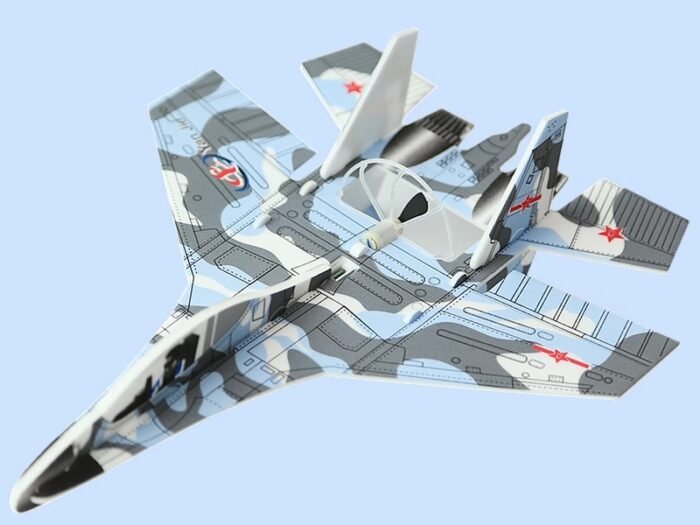 SU-27 Mini Auto-Flying DIY Plane Kit – Rechargeable Glider Toy