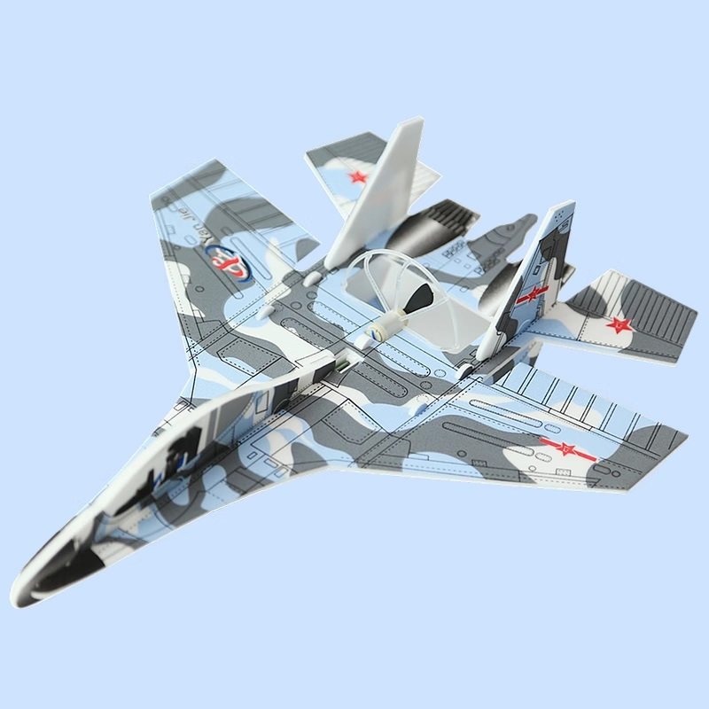 SU-27 Mini Auto-Flying DIY Plane Kit – Rechargeable Glider Toy