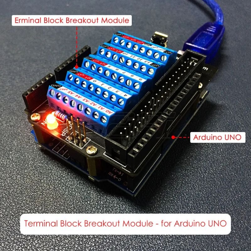 GPIO Screw Terminal Block Expansion Shield for Arduino UNO - Image 2