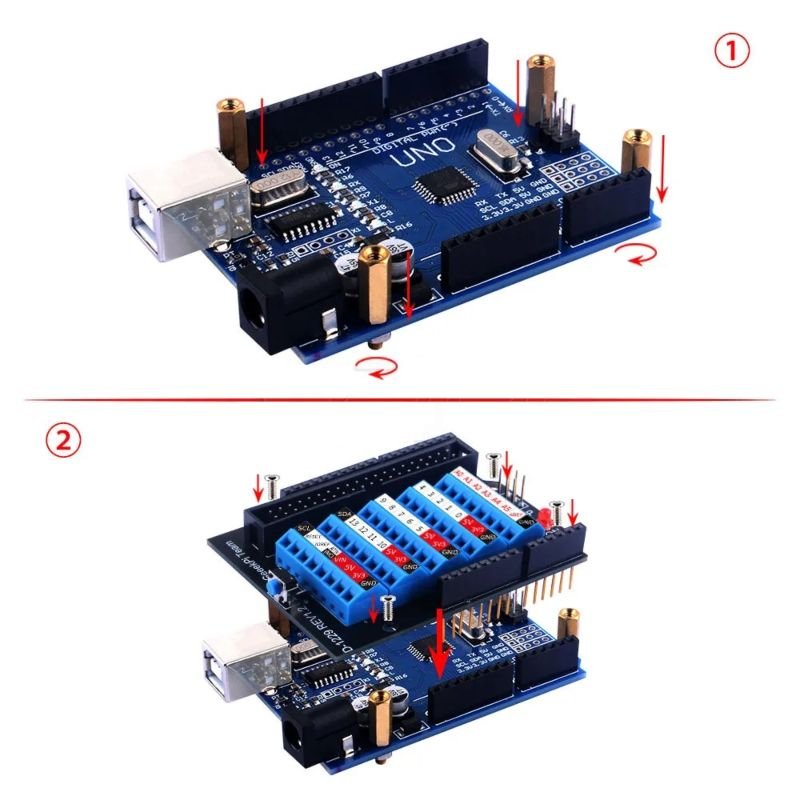 GPIO Screw Terminal Block Expansion Shield for Arduino UNO - Image 3